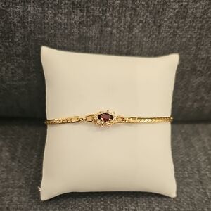 Faux ruby and faux diamond bracelet